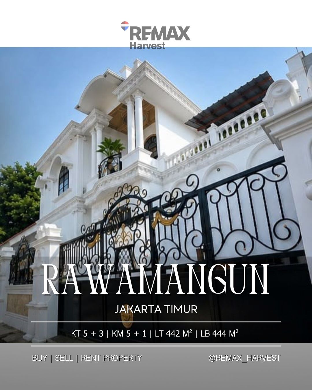 Rumah Mewah Klasik Eropa Rawamangun